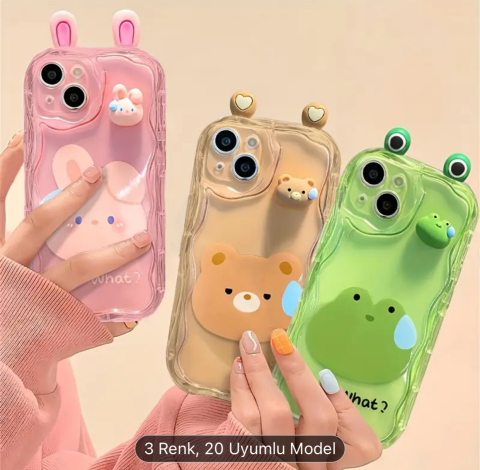 iPhone 15 Pro Max Bear Neşeli Silikon