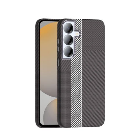 Galaxy S25 Kılıf M-safe Şarj Özellikli Karbon Fiber Görünümlü Patinda Gros Kapak