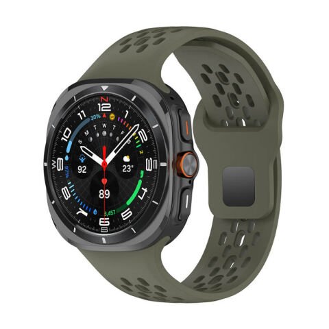 Galaxy Watch Ultra 47mm Patinda KRD-119 Delikli Tasarım Silikon Kordon