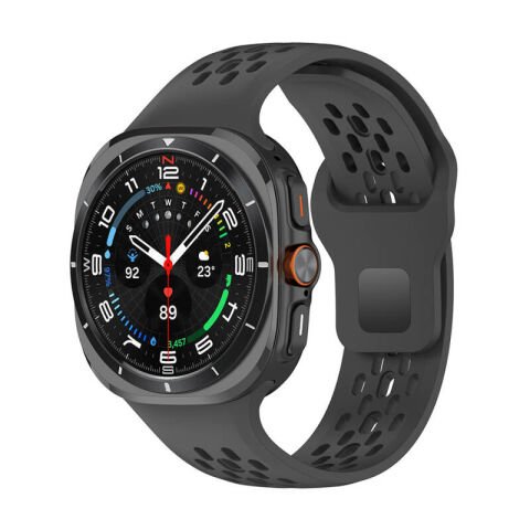 Galaxy Watch Ultra 47mm Patinda KRD-119 Delikli Tasarım Silikon Kordon