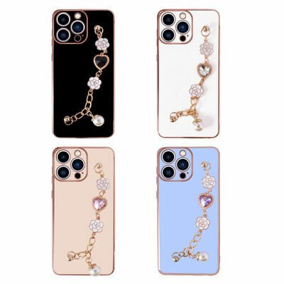Apple iPhone 12 Pro Max Kılıf El Tutamaçlı Kamera Korumalı Patinda Taka Silikon Kapak