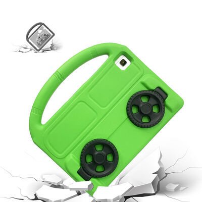 Galaxy Tab A7 10.4 T500 2020 Patinda Wheel Car Tekerlek Standlı Tablet Eva Silikon Kılıf