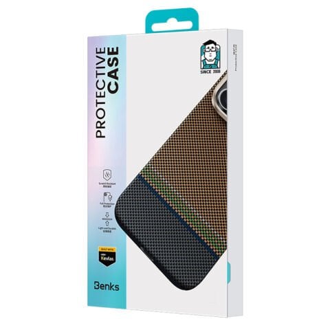 Galaxy S25 Ultra Kılıf Magsafe Şarj Özellikli Karbon Fiber Tasarımlı Benks Prestige ArmorAir Kevlar Kapak