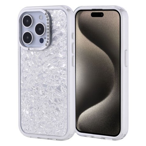 Apple iPhone 15 Pro Kılıf Taşlı Tasarımlı Patinda Kapi Kapak