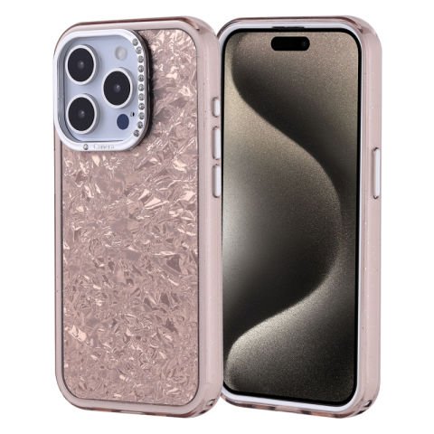 Apple iPhone 15 Pro Kılıf Taşlı Tasarımlı Patinda Kapi Kapak