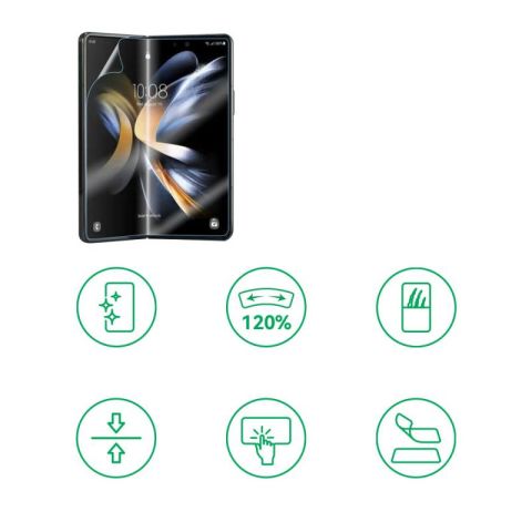 Galaxy Z Fold 4 Patinda Hizalama Aparatlı S-Fit Body Ekran Koruyucu