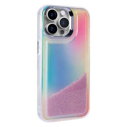 Apple iPhone 14 Pro Max Kılıf Airbagli Renkli Arka Yüzey Boncuk Tasarımlı Patinda Kumul Kapak