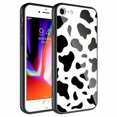 Apple iPhone SE 2020 Kılıf Kamera Korumalı Desenli Sert Silikon Patinda Epoksi Kapak