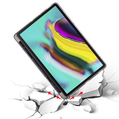 Galaxy Tab A7 10.4 T500 2020 Kılıf Patinda Tri Folding Kalem Bölmeli Standlı Kılıf
