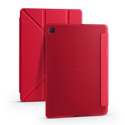 Galaxy Tab A7 10.4 T500 2020 Kılıf Patinda Tri Folding Kalem Bölmeli Standlı Kılıf