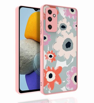Galaxy M23 Kılıf Desenli Kamera Korumalı Parlak Patinda Nora Kapak