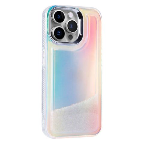 Apple iPhone 14 Pro Kılıf Airbagli Renkli Arka Yüzey Boncuk Tasarımlı Patinda Kumul Kapak