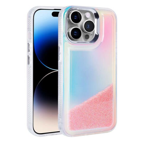 Apple iPhone 14 Pro Kılıf Airbagli Renkli Arka Yüzey Boncuk Tasarımlı Patinda Kumul Kapak