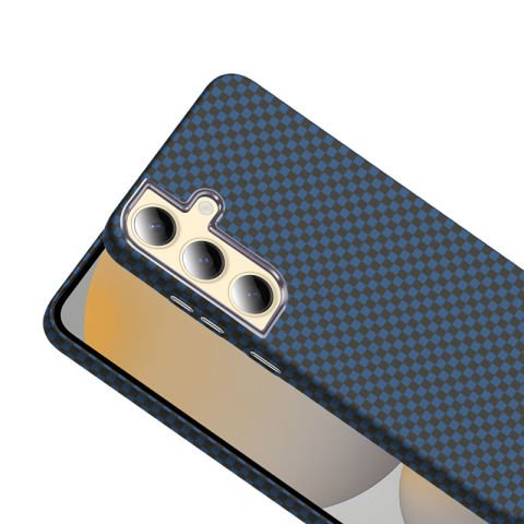 Galaxy S24 Plus Kılıf M-safe Şarj Özellikli Karbon Fiber Görünümlü Patinda Gros Kapak