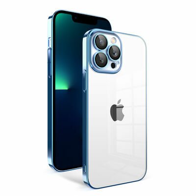 Apple iPhone 13 Pro Max Kılıf Kamera Korumalı Renkli Çerçeveli Patinda Garaj Kapak
