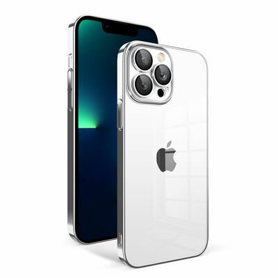 Apple iPhone 13 Pro Max Kılıf Kamera Korumalı Renkli Çerçeveli Patinda Garaj Kapak
