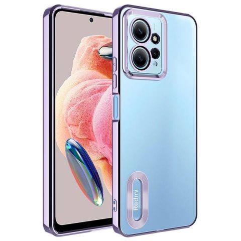 Xiaomi Redmi Note 12 4G Kılıf Kamera Korumalı Logo Gösteren Patinda Omega Kapak