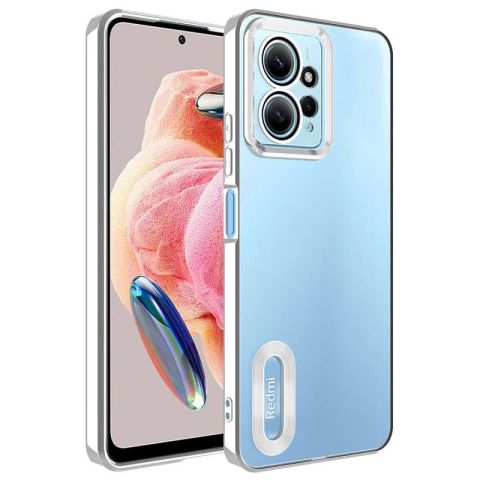 Xiaomi Redmi Note 12 4G Kılıf Kamera Korumalı Logo Gösteren Patinda Omega Kapak