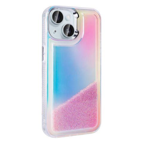 Apple iPhone 14 Kılıf Airbagli Renkli Arka Yüzey Boncuk Tasarımlı Patinda Kumul Kapak
