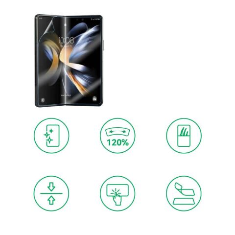 Galaxy Z Fold 2 Patinda Hizalama Aparatlı S-Fit Body Ekran Koruyucu