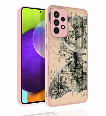 Galaxy A52 Kılıf Desenli Kamera Korumalı Parlak Patinda Nora Kapak