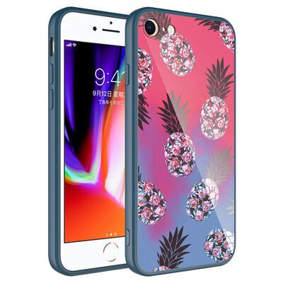 Apple iPhone 8 Kılıf Kamera Korumalı Desenli Sert Silikon Patinda Epoksi Kapak