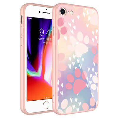 Apple iPhone 8 Kılıf Kamera Korumalı Desenli Sert Silikon Patinda Epoksi Kapak