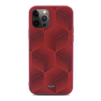 Apple iPhone 12 Pro Kılıf Kajsa Splendid Serisi 3D Cube Kapak