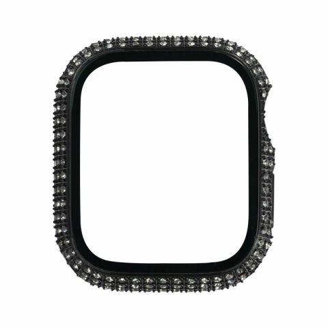 Apple Watch 7 41mm Patinda Watch Gard 24 Kenarları Taşlı Sert PC Kasa Ve Ekran Koruyucu