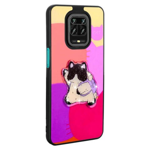 Xiaomi Redmi Note 9S Kılıf Parlayan Kabartmalı İkonik Figürlü Patinda Amas Silikon Kapak
