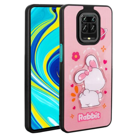 Xiaomi Redmi Note 9S Kılıf Parlayan Kabartmalı İkonik Figürlü Patinda Amas Silikon Kapak