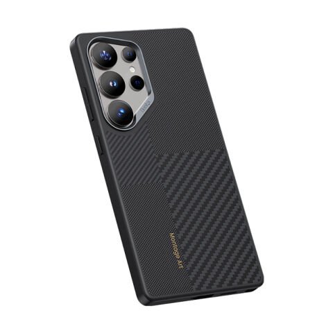 Galaxy S25 Ultra Kılıf Magsafe Şarj Özellikli Karbon Fiber Benks Montage Hybrid ArmorPro Kevlar Kapak
