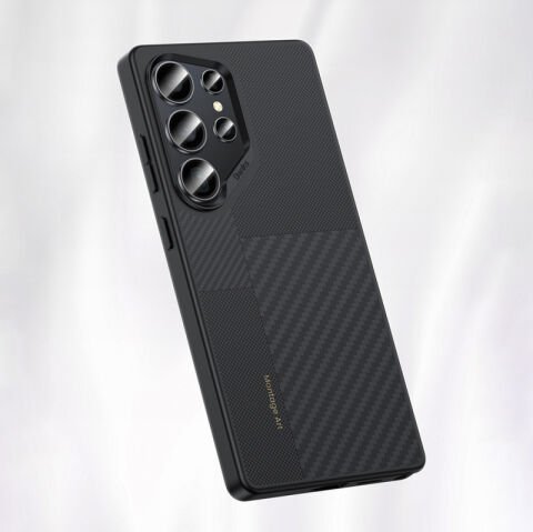 Galaxy S25 Ultra Kılıf Magsafe Şarj Özellikli Karbon Fiber Benks Montage Hybrid ArmorPro Kevlar Kapak