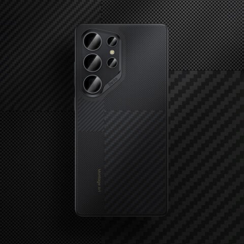 Galaxy S25 Ultra Kılıf Magsafe Şarj Özellikli Karbon Fiber Benks Montage Hybrid ArmorPro Kevlar Kapak