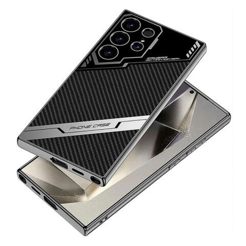 Galaxy S24 Ultra Kılıf Kamera Korumalı Karbon Tasarım Patinda Yeni Seri Procase Kapak