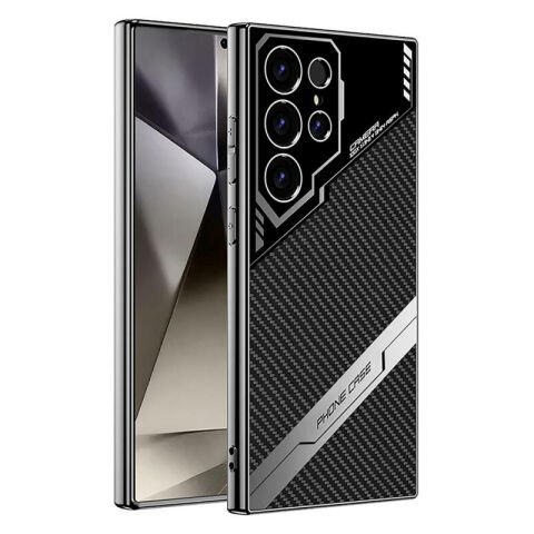 Galaxy S24 Ultra Kılıf Kamera Korumalı Karbon Tasarım Patinda Yeni Seri Procase Kapak