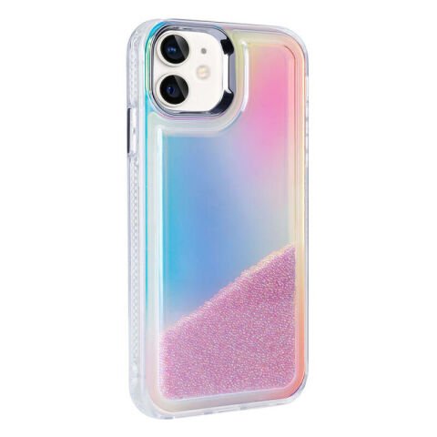 Apple iPhone 12 Kılıf Airbagli Renkli Arka Yüzey Boncuk Tasarımlı Patinda Kumul Kapak