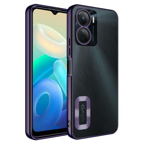 Vivo Y16 Kılıf Kamera Korumalı Logo Gösteren Patinda Omega Kapak