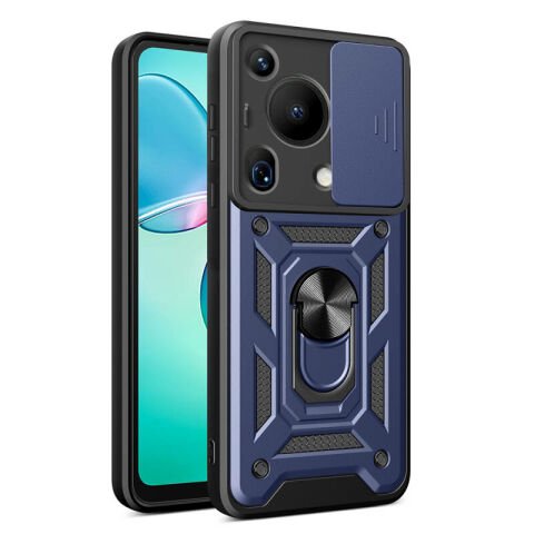Huawei Pura 70 Ultra Kılıf Magnetik Standlı Kamera Korumalı Patinda Sürgülü Vega Kapak