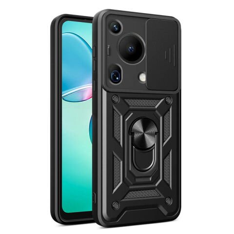 Huawei Pura 70 Ultra Kılıf Magnetik Standlı Kamera Korumalı Patinda Sürgülü Vega Kapak