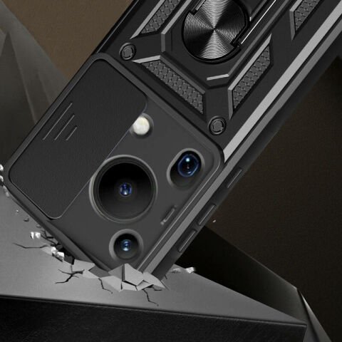 Huawei Pura 70 Ultra Kılıf Magnetik Standlı Kamera Korumalı Patinda Sürgülü Vega Kapak