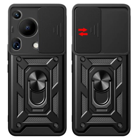 Huawei Pura 70 Ultra Kılıf Magnetik Standlı Kamera Korumalı Patinda Sürgülü Vega Kapak