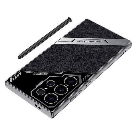 Galaxy S24 Ultra Kılıf Kamera Korumalı Suni Deri Tasarım Patinda Yeni Seri Procase Kapak