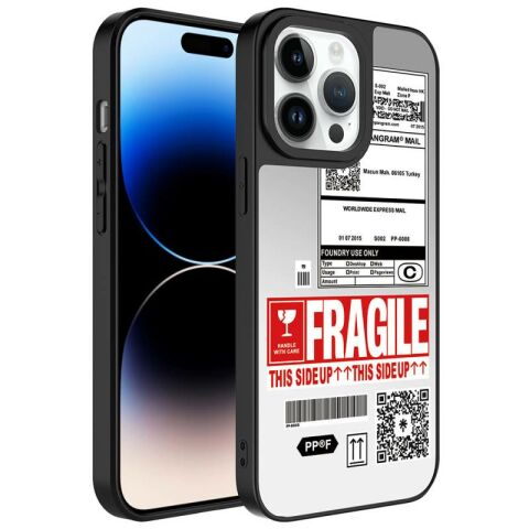 Apple iPhone 14 Pro Kılıf Aynalı Desenli Kamera Korumalı Parlak Patinda Mirror Kapak