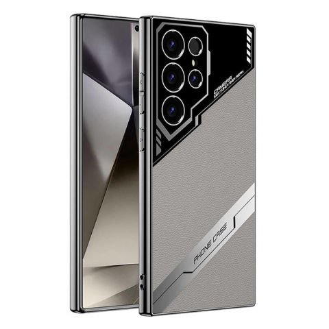 Galaxy S24 Ultra Kılıf Kamera Korumalı Suni Deri Tasarım Patinda Yeni Seri Procase Kapak