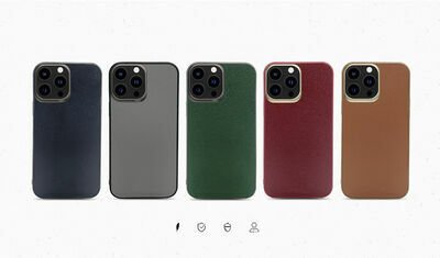 Apple iPhone 13 Kılıf ?Kajsa Luxe Collection Hakiki Deri Kapak
