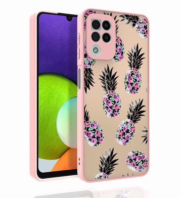 Galaxy M32 Kılıf Desenli Kamera Korumalı Parlak Patinda Nora Kapak