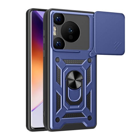 Huawei Pura 70 Pro 5G Kılıf Magnetik Standlı Kamera Korumalı Patinda Sürgülü Vega Kapak