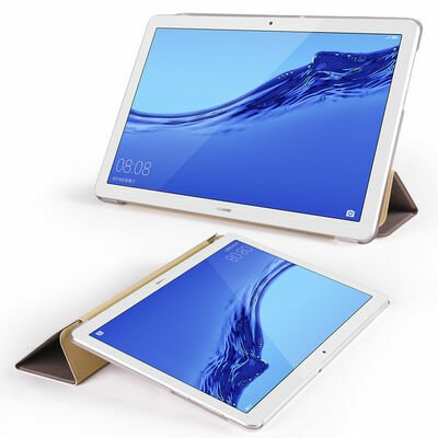 Huawei T5 10 inc Patinda Smart Cover Standlı 1-1 Kılıf