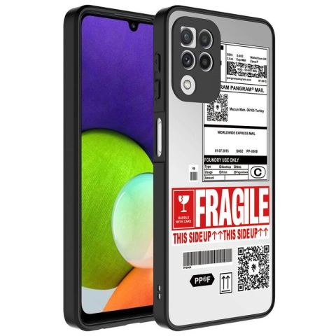 Galaxy A22 4G Kılıf Aynalı Desenli Kamera Korumalı Parlak Patinda Mirror Kapak